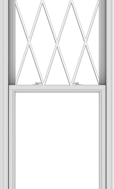 WDMA 32x108 (31.5 x 107.5 inch)  Aluminum Single Double Hung Window with Diamond Grids