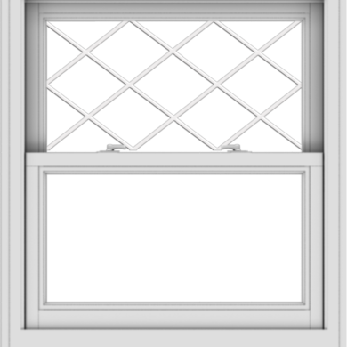 WDMA 32x36 (31.5 x 35.5 inch)  Aluminum Single Double Hung Window with Diamond Grids