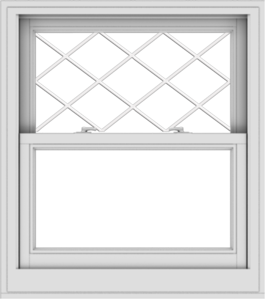 WDMA 32x36 (31.5 x 35.5 inch)  Aluminum Single Double Hung Window with Diamond Grids