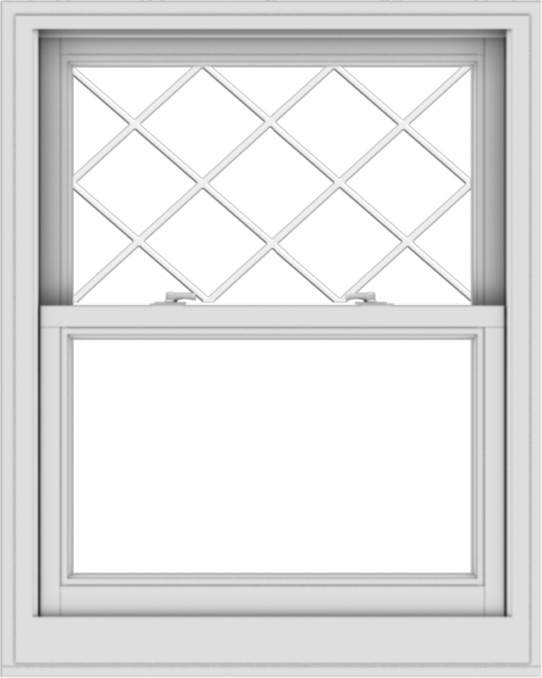 WDMA 32x40 (31.5 x 39.5 inch)  Aluminum Single Double Hung Window with Diamond Grids