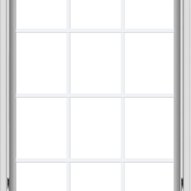 WDMA 32x48 (31.5 x 47.5 inch) White Vinyl uPVC Crank out Awning Window with Colonial Grids Interior