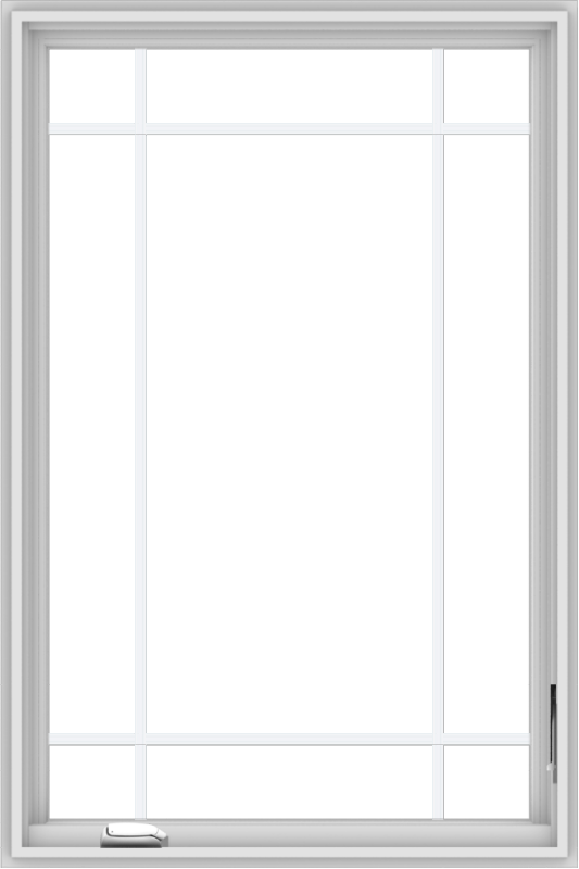 32x48-white-vinyl-crank-out-casement-window-without-grids-5_88553323-5045-43b8-a05a-39fec5cac5ad WDMA 32x48 (31.5 x 47.5 inch) White Vinyl UPVC Crank out Casement Window with Prairie Grilles