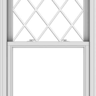 WDMA 32x54 (31.5 x 53.5 inch)  Aluminum Single Double Hung Window with Diamond Grids