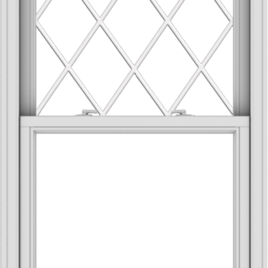 WDMA 32x57 (31.5 x 56.5 inch)  Aluminum Single Double Hung Window with Diamond Grids