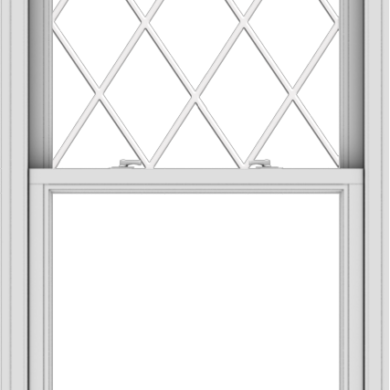 WDMA 32x60 (31.5 x 59.5 inch)  Aluminum Single Double Hung Window with Diamond Grids