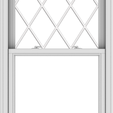 WDMA 32x61 (31.5 x 60.5 inch)  Aluminum Single Double Hung Window with Diamond Grids