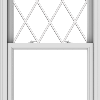 WDMA 32x66 (31.5 x 65.5 inch)  Aluminum Single Double Hung Window with Diamond Grids