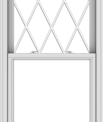 WDMA 32x78 (31.5 x 77.5 inch)  Aluminum Single Double Hung Window with Diamond Grids