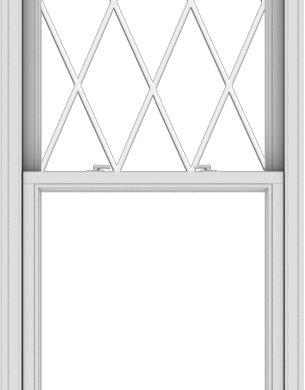 WDMA 32x84 (31.5 x 83.5 inch)  Aluminum Single Double Hung Window with Diamond Grids