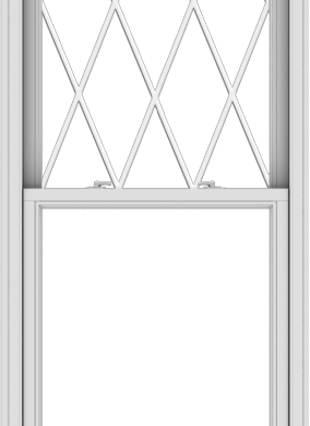 WDMA 32x90 (31.5 x 89.5 inch)  Aluminum Single Double Hung Window with Diamond Grids