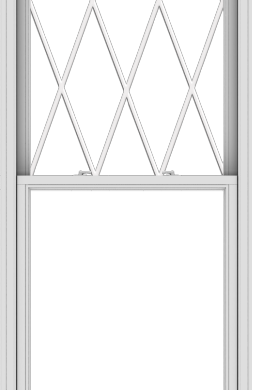 WDMA 36x114 (35.5 x 113.5 inch)  Aluminum Single Double Hung Window with Diamond Grids