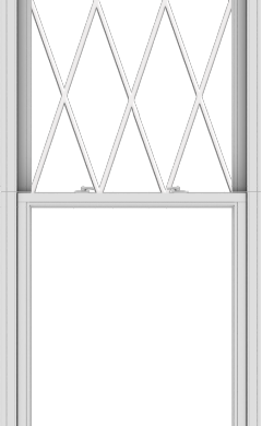 WDMA 36x120 (35.5 x 119.5 inch)  Aluminum Single Double Hung Window with Diamond Grids