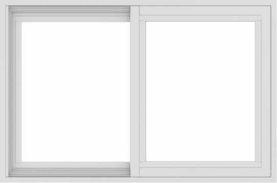 WDMA 36x24 (35.5 x 23.5 inch) Vinyl uPVC White Slide Window without Grids Interior