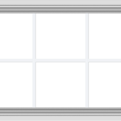 WDMA 36x24 (35.5 x 23.5 inch) White uPVC Vinyl Push out Casement Window with Colonial Grids Interior