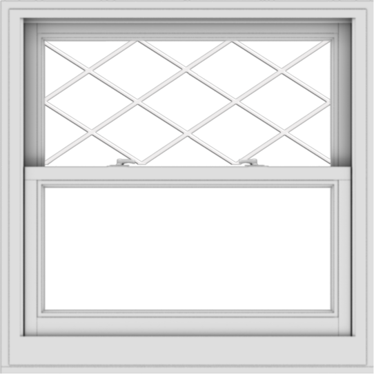 WDMA 36x36 (35.5 x 35.5 inch)  Aluminum Single Double Hung Window with Diamond Grids