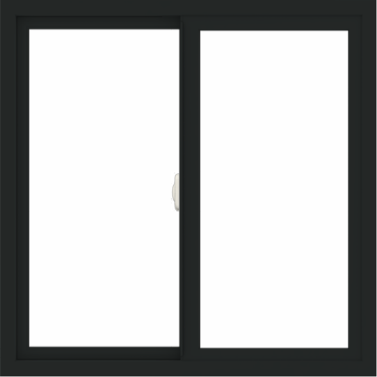 WDMA 36x36 (35.5 x 35.5 inch) Vinyl uPVC Black Slide Window without Grids Interior