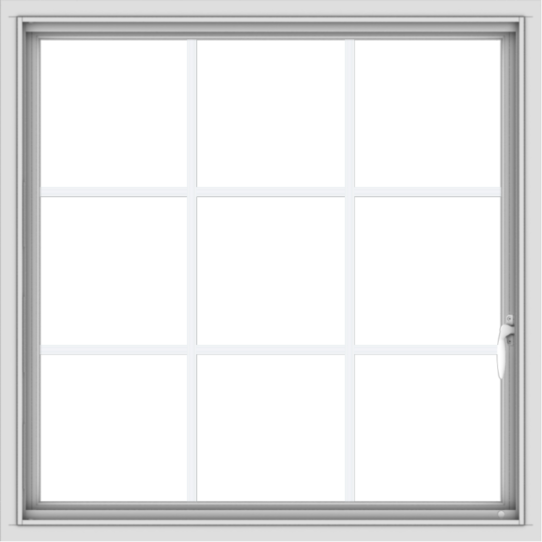 WDMA 36x36 (35.5 x 35.5 inch) White uPVC Vinyl Push out Casement Window without Grids