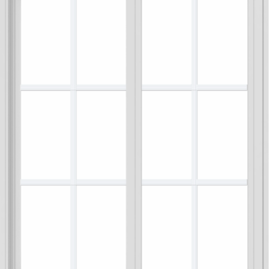 WDMA 36x42 (35.5 x 41.5 inch) Vinyl uPVC White Slide Window with Colonial Grids Exterior