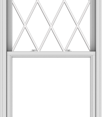 WDMA 36x84 (35.5 x 83.5 inch)  Aluminum Single Double Hung Window with Diamond Grids