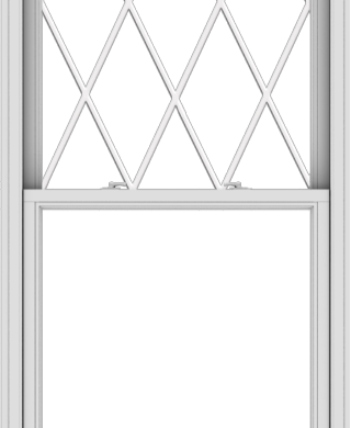 WDMA 36x90 (35.5 x 89.5 inch)  Aluminum Single Double Hung Window with Diamond Grids