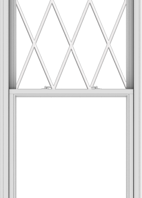 WDMA 38x108 (37.5 x 107.5 inch)  Aluminum Single Double Hung Window with Diamond Grids