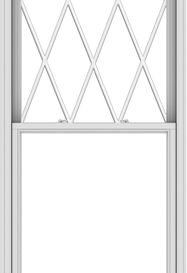 WDMA 38x114 (37.5 x 113.5 inch)  Aluminum Single Double Hung Window with Diamond Grids