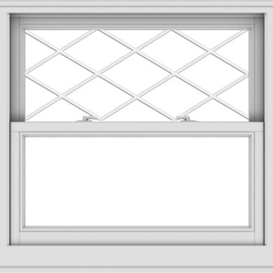 WDMA 38x36 (37.5 x 35.5 inch)  Aluminum Single Double Hung Window with Diamond Grids