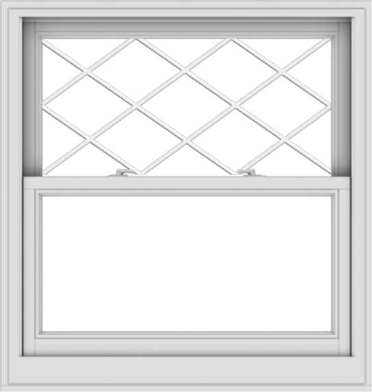 WDMA 38x40 (37.5 x 39.5 inch)  Aluminum Single Double Hung Window with Diamond Grids