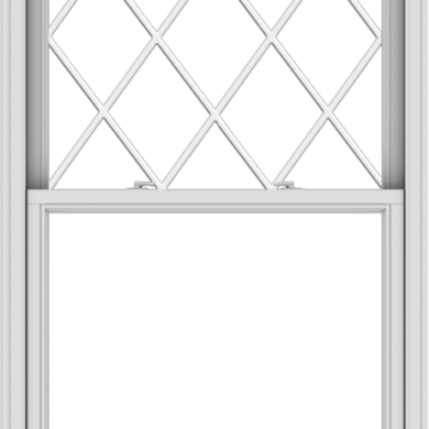 WDMA 38x66 (37.5 x 65.5 inch)  Aluminum Single Double Hung Window with Diamond Grids