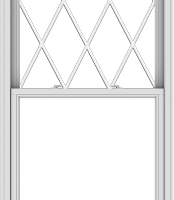 WDMA 38x90 (37.5 x 89.5 inch)  Aluminum Single Double Hung Window with Diamond Grids