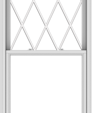 WDMA 38x96 (37.5 x 95.5 inch)  Aluminum Single Double Hung Window with Diamond Grids