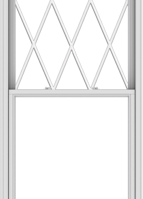 WDMA 40x114 (39.5 x 113.5 inch)  Aluminum Single Double Hung Window with Diamond Grids