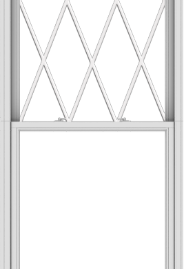 WDMA 40x120 (39.5 x 119.5 inch)  Aluminum Single Double Hung Window with Diamond Grids