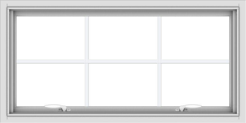 40x20-white-vinyl-push-out-awning-window-without-grids-1 WDMA 40x20 (39.5 x 19.5 inch) White uPVC Vinyl Push out Awning Window with Colonial Grids Interior