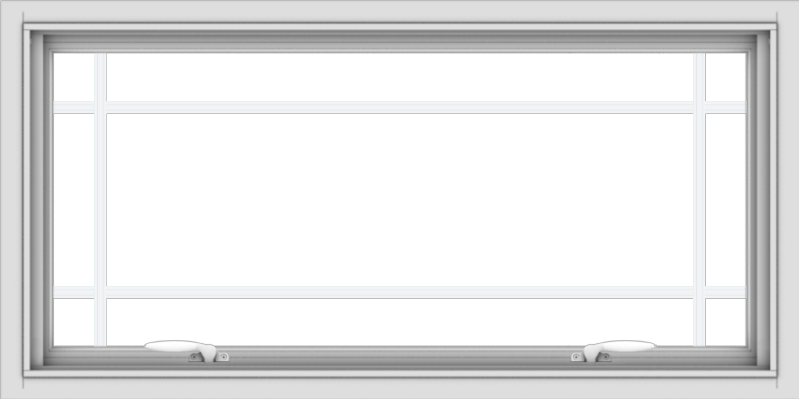 40x20-white-vinyl-push-out-awning-window-without-grids-5 WDMA 40x20 (39.5 x 19.5 inch) White uPVC Vinyl Push out Awning Window with Prairie Grilles