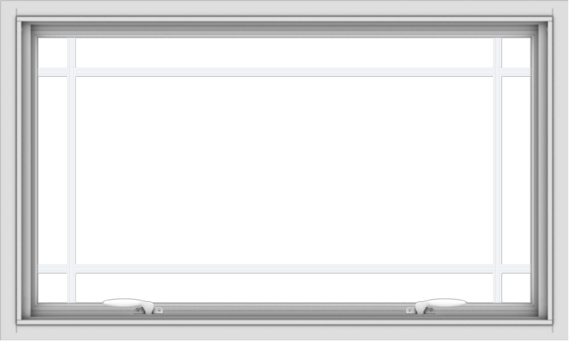 40x24-white-vinyl-push-out-awning-window-without-grids-5 WDMA 40x24 (39.5 x 23.5 inch) White uPVC Vinyl Push out Awning Window with Prairie Grilles
