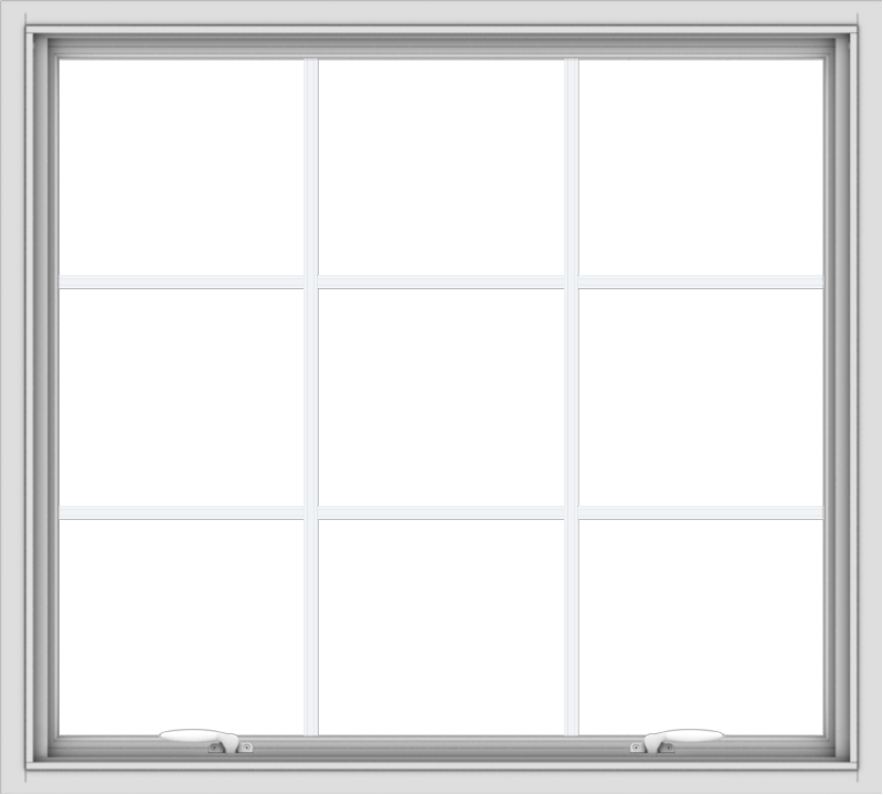 40x36-white-vinyl-push-out-awning-window-without-grids-1 WDMA 40x36 (39.5 x 35.5 inch) White uPVC Vinyl Push out Awning Window with Colonial Grids Interior
