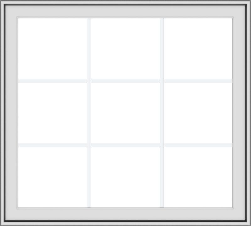 40x36-white-vinyl-push-out-awning-window-without-grids-2 WDMA 40x36 (39.5 x 35.5 inch) White uPVC Vinyl Push out Awning Window with Colonial Grids Exterior