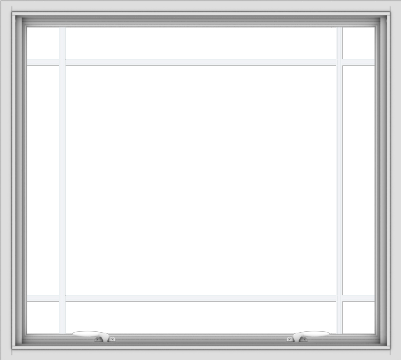 40x36-white-vinyl-push-out-awning-window-without-grids-5 WDMA 40x36 (39.5 x 35.5 inch) White uPVC Vinyl Push out Awning Window with Prairie Grilles