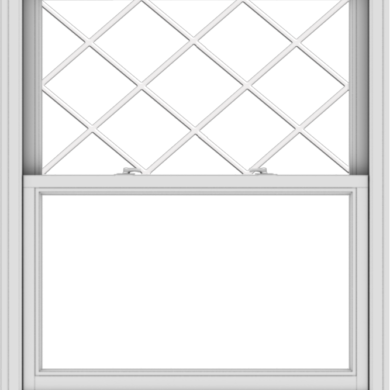 WDMA 40x48 (39.5 x 47.5 inch)  Aluminum Single Double Hung Window with Diamond Grids