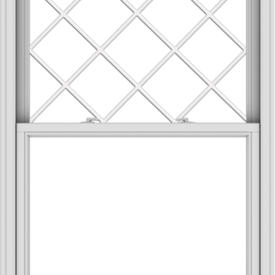 WDMA 40x54 (39.5 x 53.5 inch)  Aluminum Single Double Hung Window with Diamond Grids