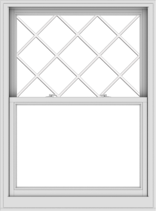 WDMA 40x54 (39.5 x 53.5 inch)  Aluminum Single Double Hung Window with Diamond Grids