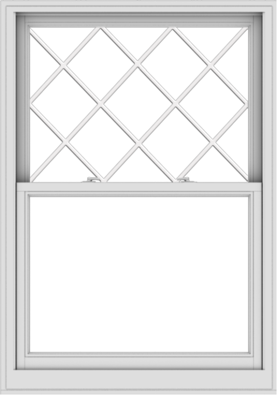 WDMA 40x57 (39.5 x 56.5 inch)  Aluminum Single Double Hung Window with Diamond Grids