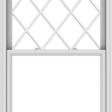 WDMA 40x66 (39.5 x 65.5 inch)  Aluminum Single Double Hung Window with Diamond Grids