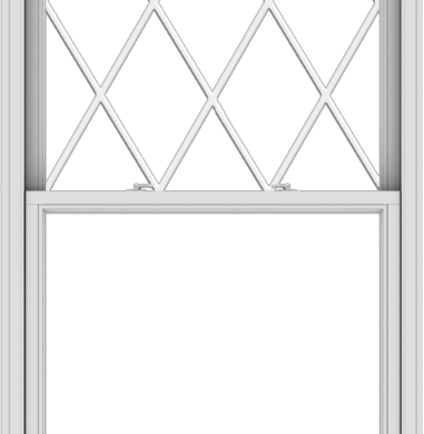 WDMA 40x84 (39.5 x 83.5 inch)  Aluminum Single Double Hung Window with Diamond Grids