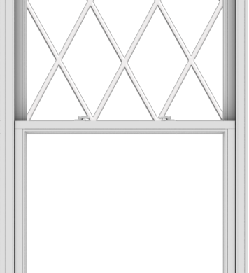 WDMA 40x90 (39.5 x 89.5 inch)  Aluminum Single Double Hung Window with Diamond Grids