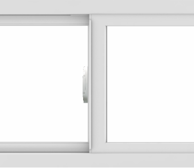 WDMA 42x18 (41.5 x 17.5 inch) Vinyl uPVC White Slide Window without Grids Interior