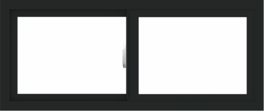 WDMA 42x18 (41.5 x 17.5 inch) Vinyl uPVC Black Slide Window without Grids Interior