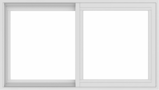WDMA 42x24 (41.5 x 23.5 inch) Vinyl uPVC White Slide Window without Grids Interior