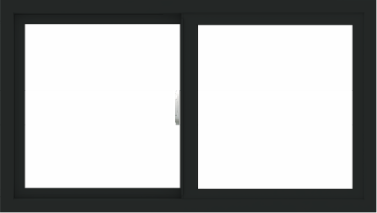 WDMA 42x24 (41.5 x 23.5 inch) Vinyl uPVC Black Slide Window without Grids Interior
